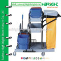 maid cleaning trolley with wringer equipment for hotel service